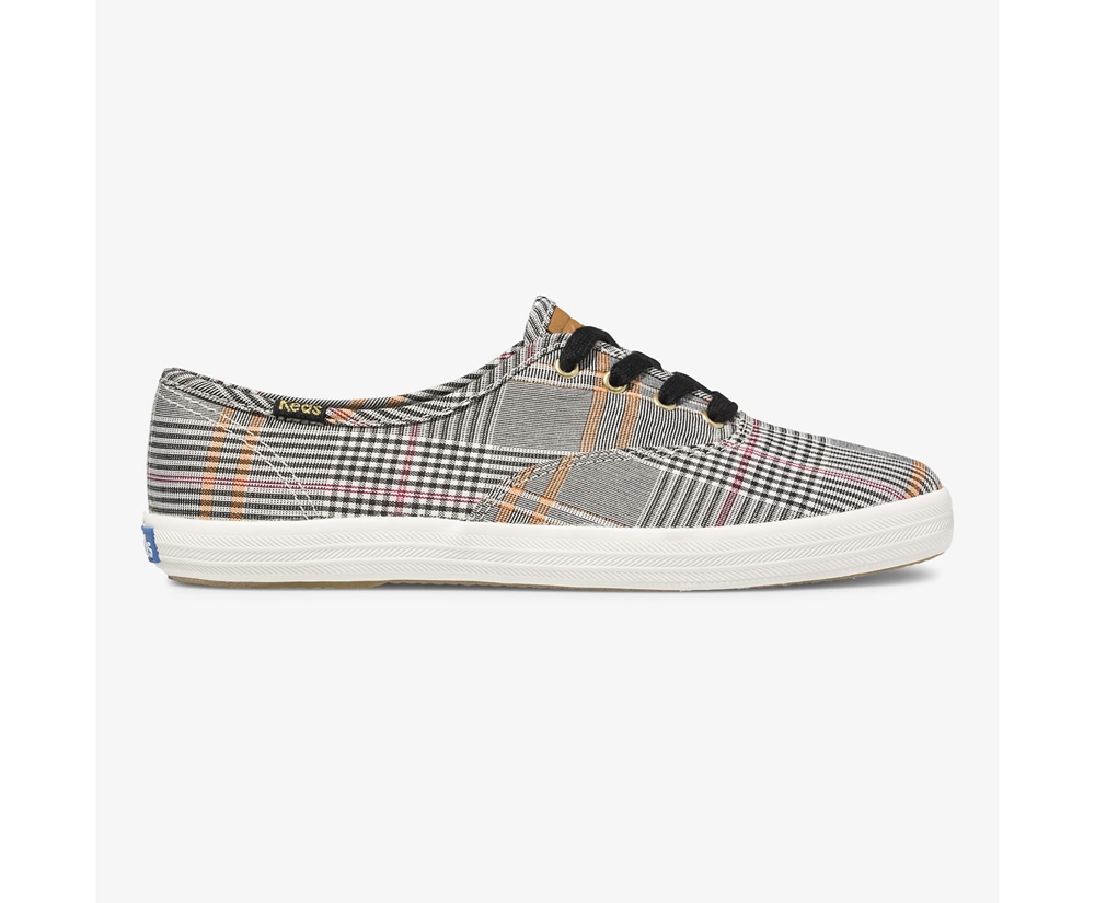 Keds Sneaker Damen Schwarz/Mehrfarbig - Champion Plaid - ZMB-210389